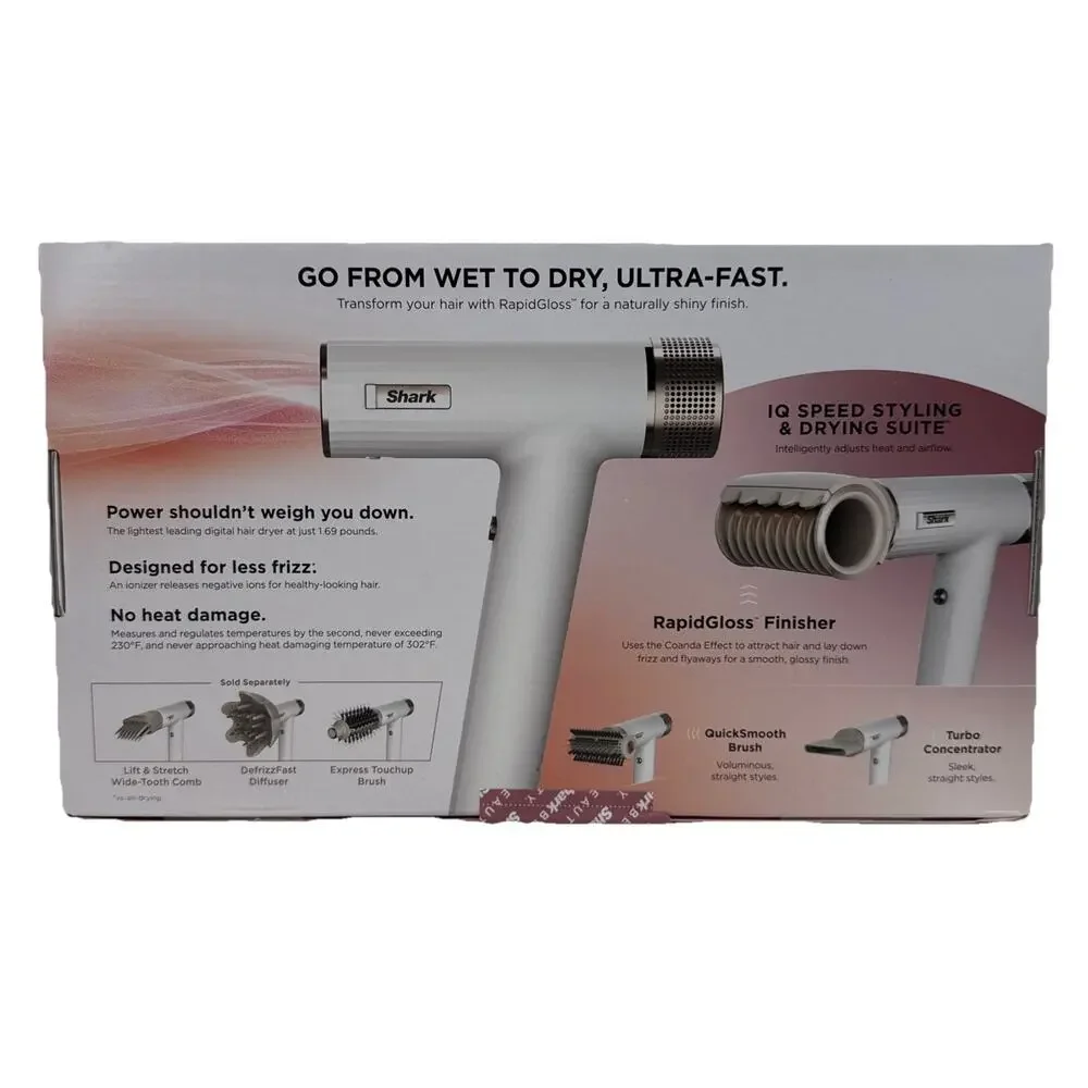 Shark SpeedStyle RapidGloss Finisher High-Velocity Dryer NEW Factory Sealed